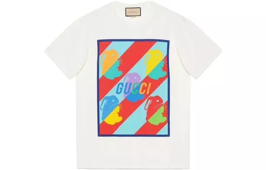 Китайский Новый год футболка мужская цвета слоновой кости Gucci, белый