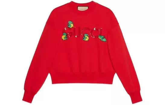 Китайский Новый год Толстовка женская красная Gucci
