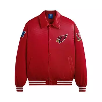 Kith For The NFL: атласный бомбер Cardinals Модифицированный