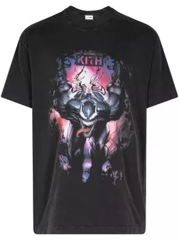 KITH футболка Symbiote Vintage из коллаборации с Marvel, черный