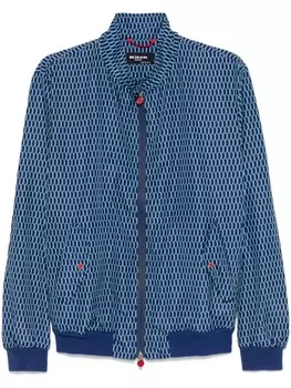 Kiton бомбер с принтом, фиолетовый