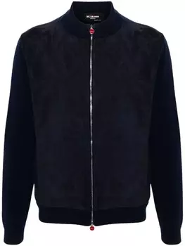 Kiton бомбер со вставками, синий