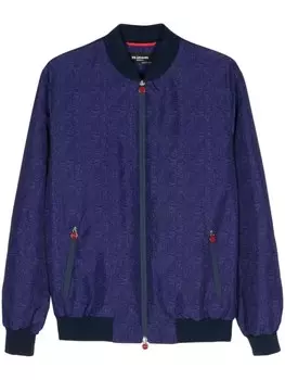Kiton бомбер в мелкую точку, синий