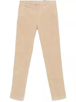 Kiton брюки с нашивкой-логотипом, нейтральный цвет