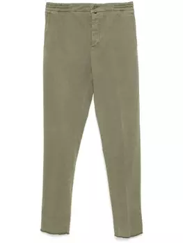 Kiton брюки зауженного кроя, зеленый