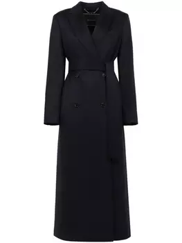 Kiton двубортный тренч, синий