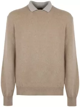 Kiton фактурный джемпер, нейтральный