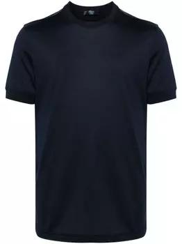 Kiton футболка из хлопка с круглым вырезом, синий