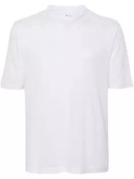 Kiton футболка из ткани пике, белый
