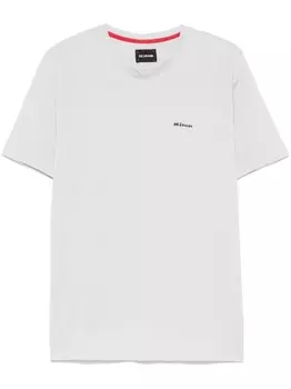 Kiton футболка с вышитым логотипом, серый