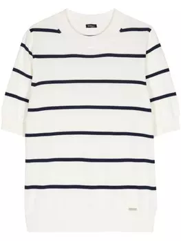 Kiton футболка в полоску, белый