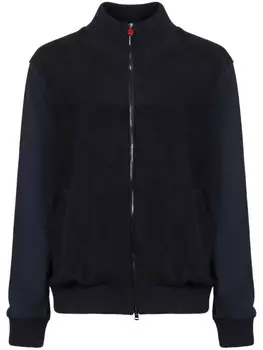 Kiton кардиган с высоким воротником, синий