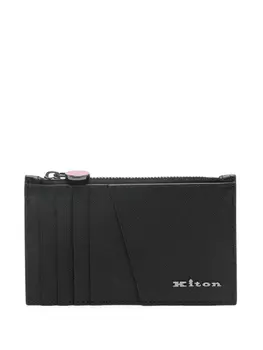 Kiton картхолдер с логотипом, черный