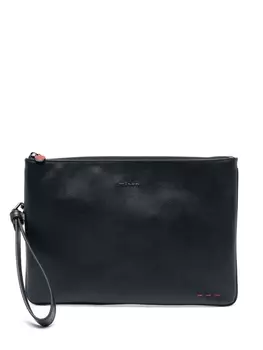 Kiton клатч с логотипом, синий