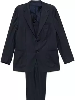 Kiton костюм-двойка из вирджинской шерсти, синий