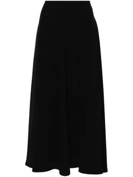 Kiton креповая юбка миди, черный