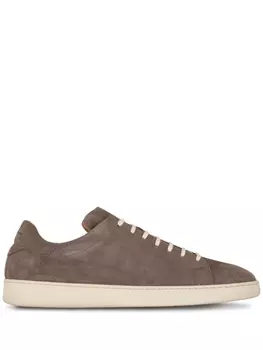 Kiton кроссовки с тисненым логотипом, серый