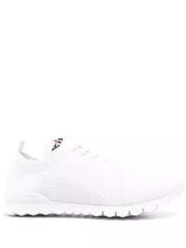 Kiton кроссовки с вышитым логотипом, белый