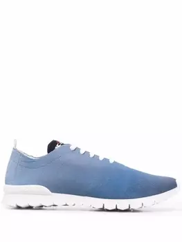 Kiton кроссовки с вышитым логотипом, синий