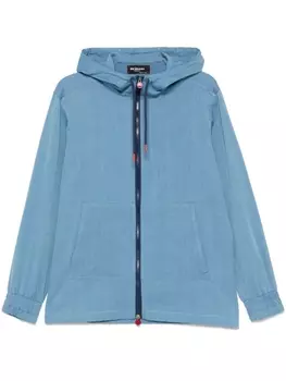 Kiton куртка с капюшоном, синий