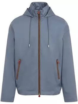 Kiton куртка с капюшоном, синий