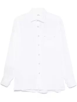 Kiton льняная рубашка, белый