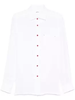 Kiton льняная рубашка, белый