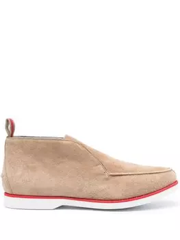 Kiton лоферы с полосками, нейтральный цвет