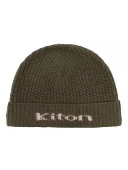 Kiton логотип-интарсия шапка, зеленый