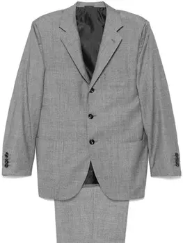 Kiton меланжевый костюм, серый