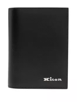 Kiton обложка для паспорта из сафьяновой кожи, черный