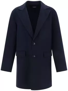 Kiton однобортное пальто, синий