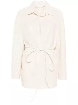 Kiton пиджак с перфорацией, белый