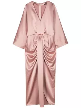 Kiton платье с V-образным вырезом, розовый