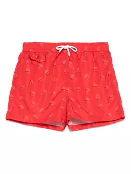 Kiton плавки-шорты с логотипом, красный