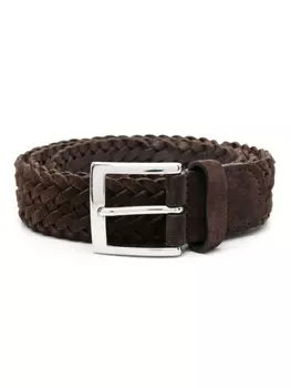 Kiton плетеный ремень, коричневый