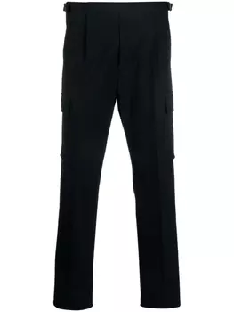 Kiton прямые брюки карго, синий