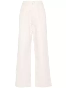 Kiton прямые джинсы с завышенной талией, нейтральный цвет