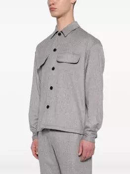 Kiton рубашка из смесового кашемира, серый