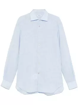 Kiton рубашка на пуговицах, синий