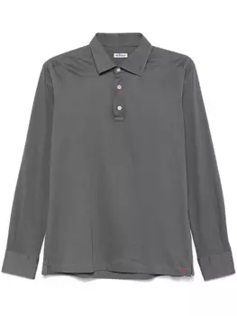 Kiton рубашка-поло из джерси, серый