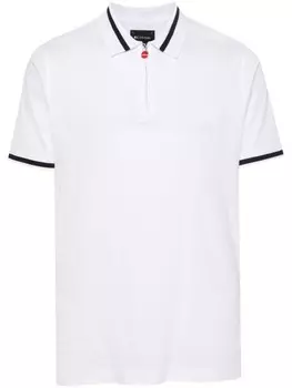 Kiton рубашка поло на молнии, белый