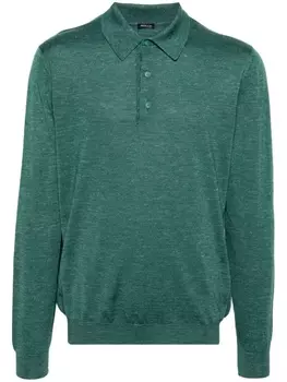 Kiton рубашка поло тонкой вязки, зеленый