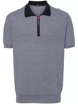 Kiton рубашка поло в полоску, синий