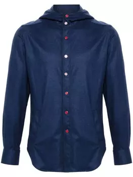 Kiton рубашка с капюшоном, синий