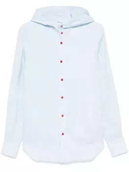 Kiton рубашка с капюшоном, синий