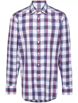 Kiton рубашка в клетку, белый