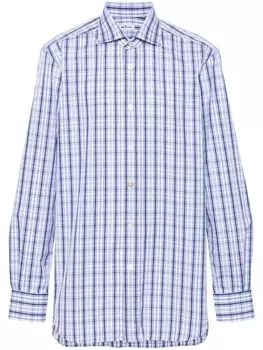 Kiton рубашка в клетку, синий