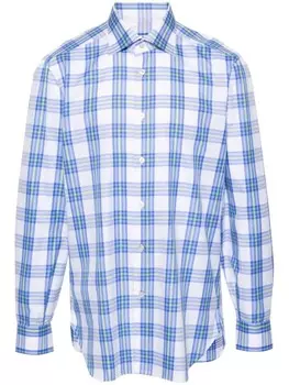 Kiton рубашка в клетку, синий