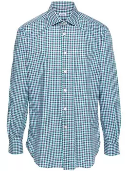 Kiton рубашка в клетку, зеленый